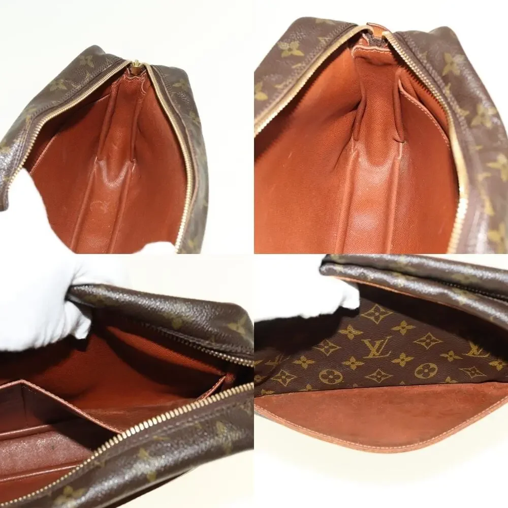 Louis Vuitton Monogram Compiegne 28 Clutch Bag Brown
